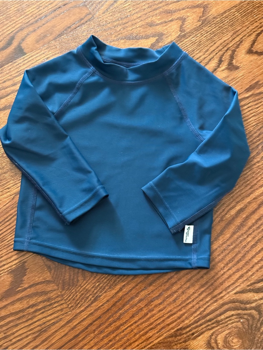 Baby Green Sprouts Long Sleeve Swim Shirt - Blue -12m